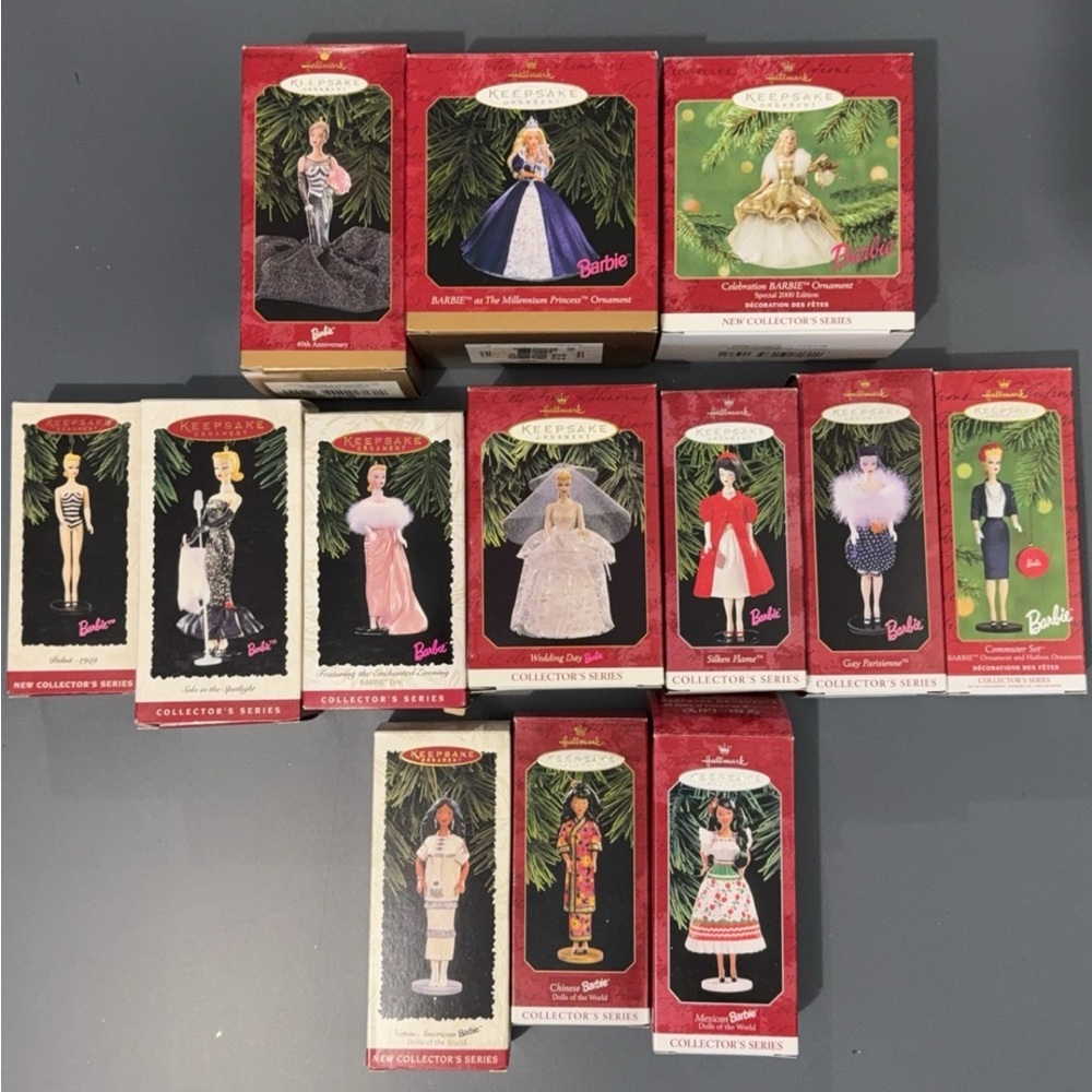 Hallmark Keepsake Ornaments- Barbie Collection SET